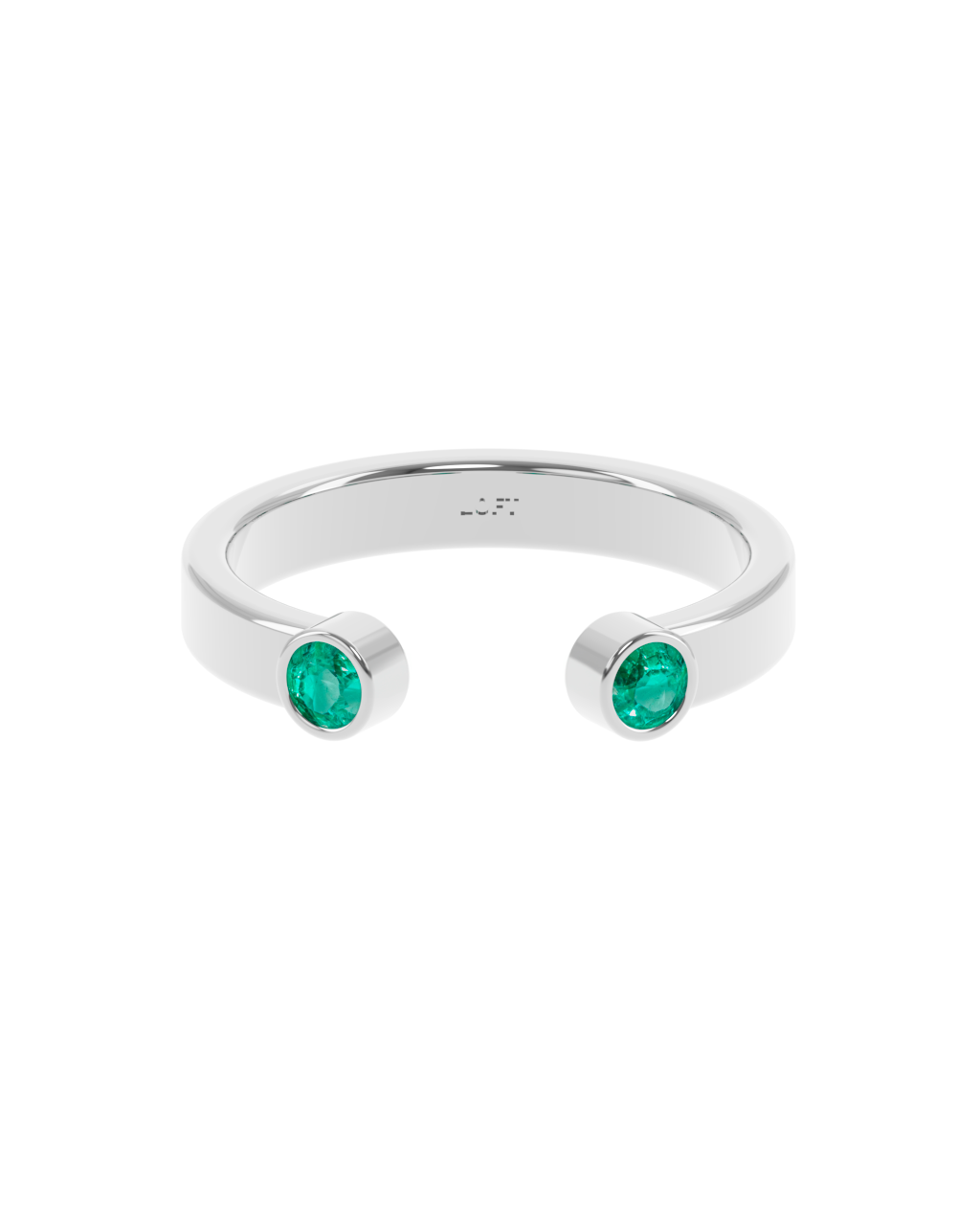 Anel Duo - Esmeralda