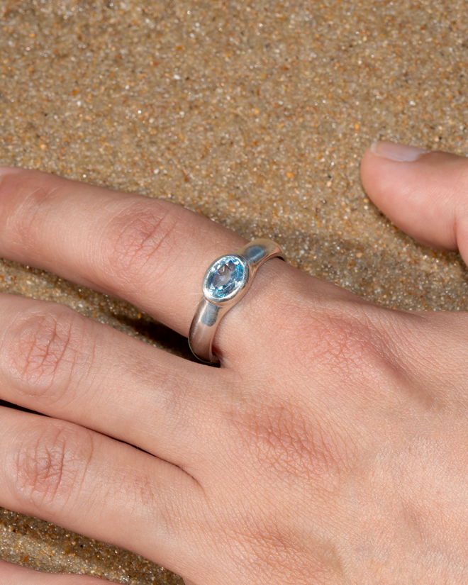 Anel Deep - Topázio Sky