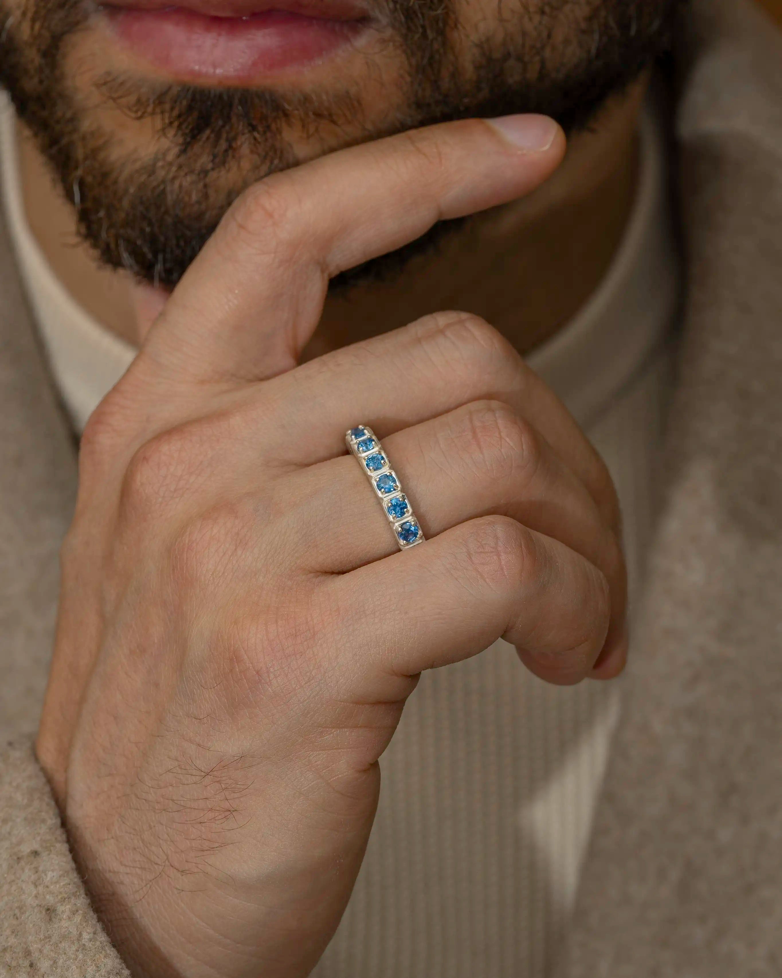 Anel Vendôme - Safiras