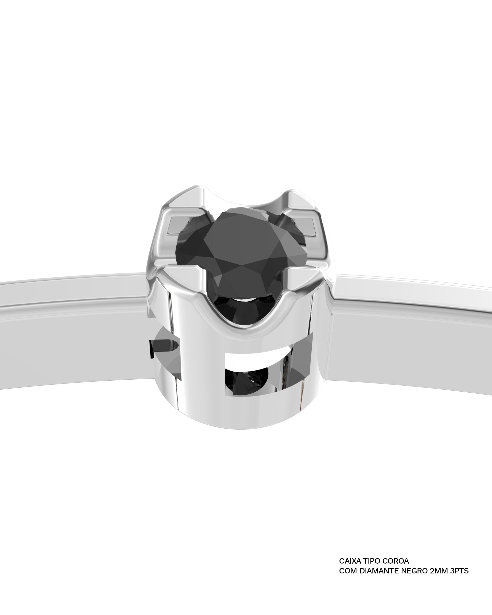 Pulseira Riviera Fio Faca Diamantes Negros 2mm 3pts