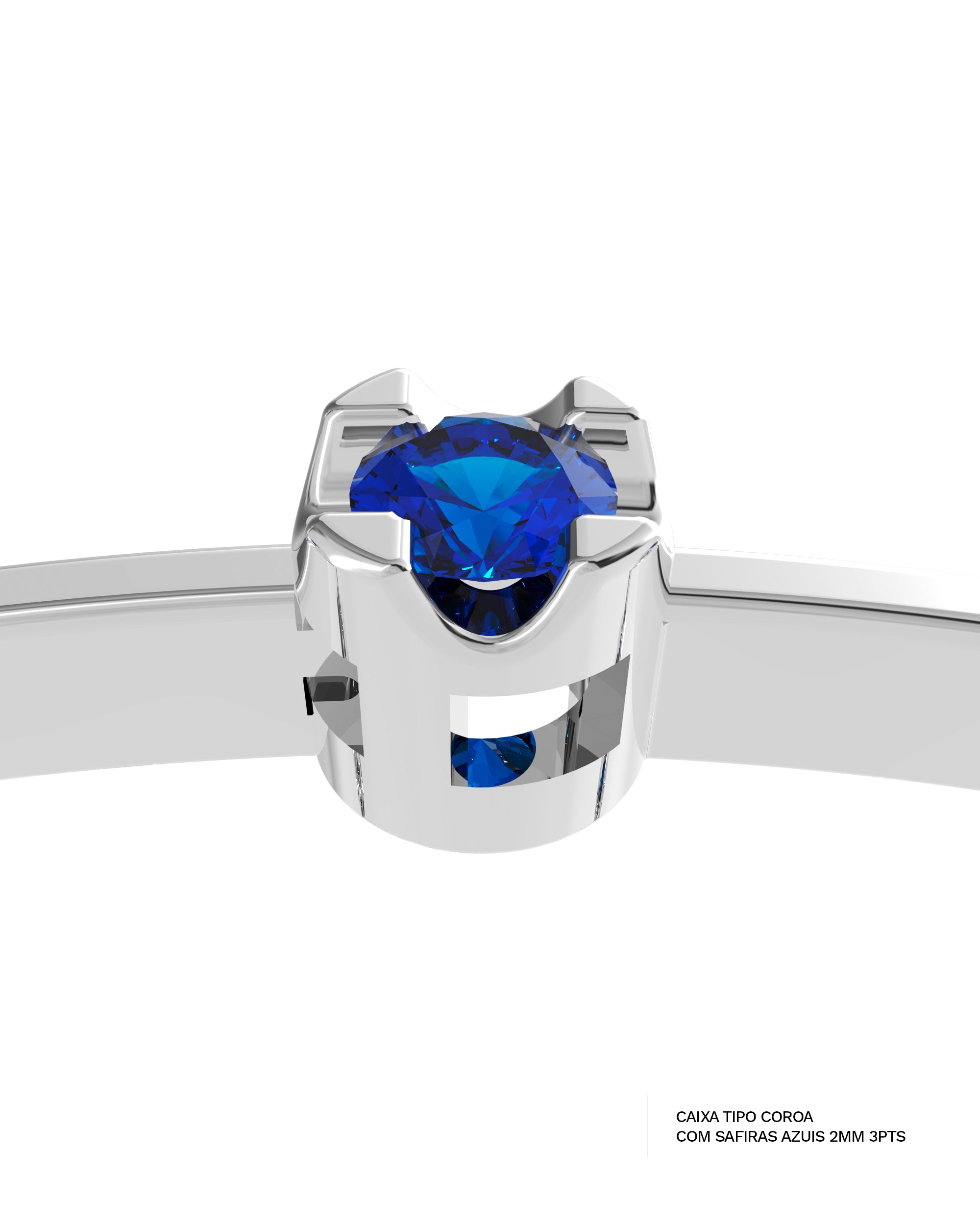 Pulseira Riviera Fio Faca Safiras 2mm 3pts