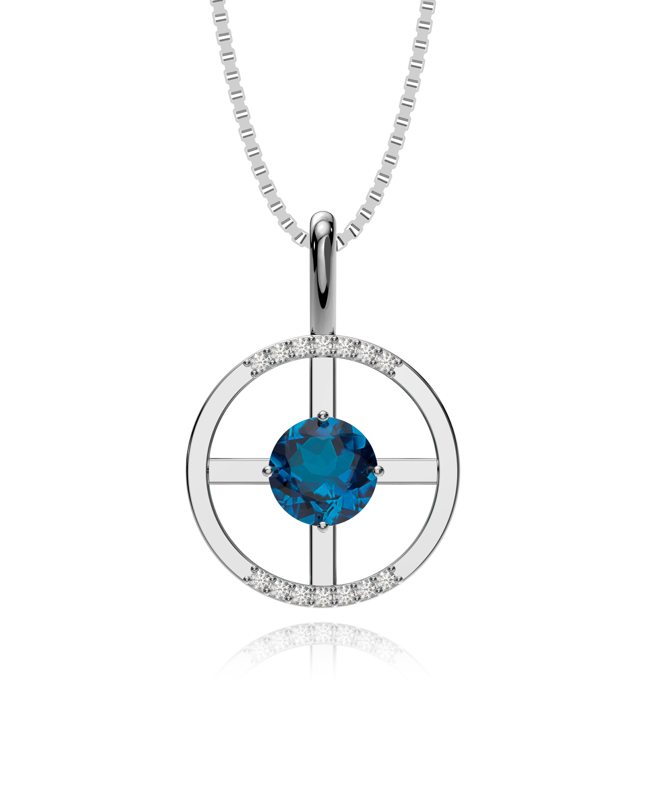 Colar Arc - Topázio London + Diamantes