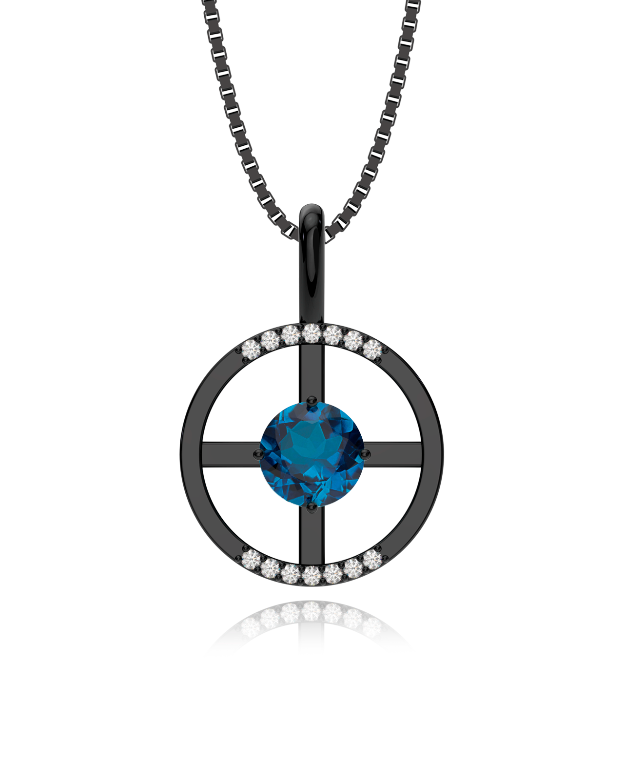 Colar Arc - Topázio London + Diamantes