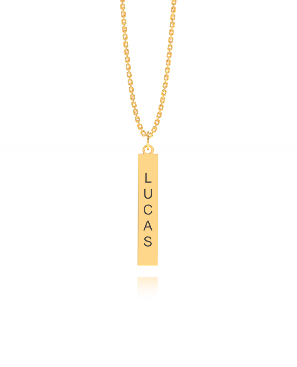 Colar Placa Nome Personalizado
