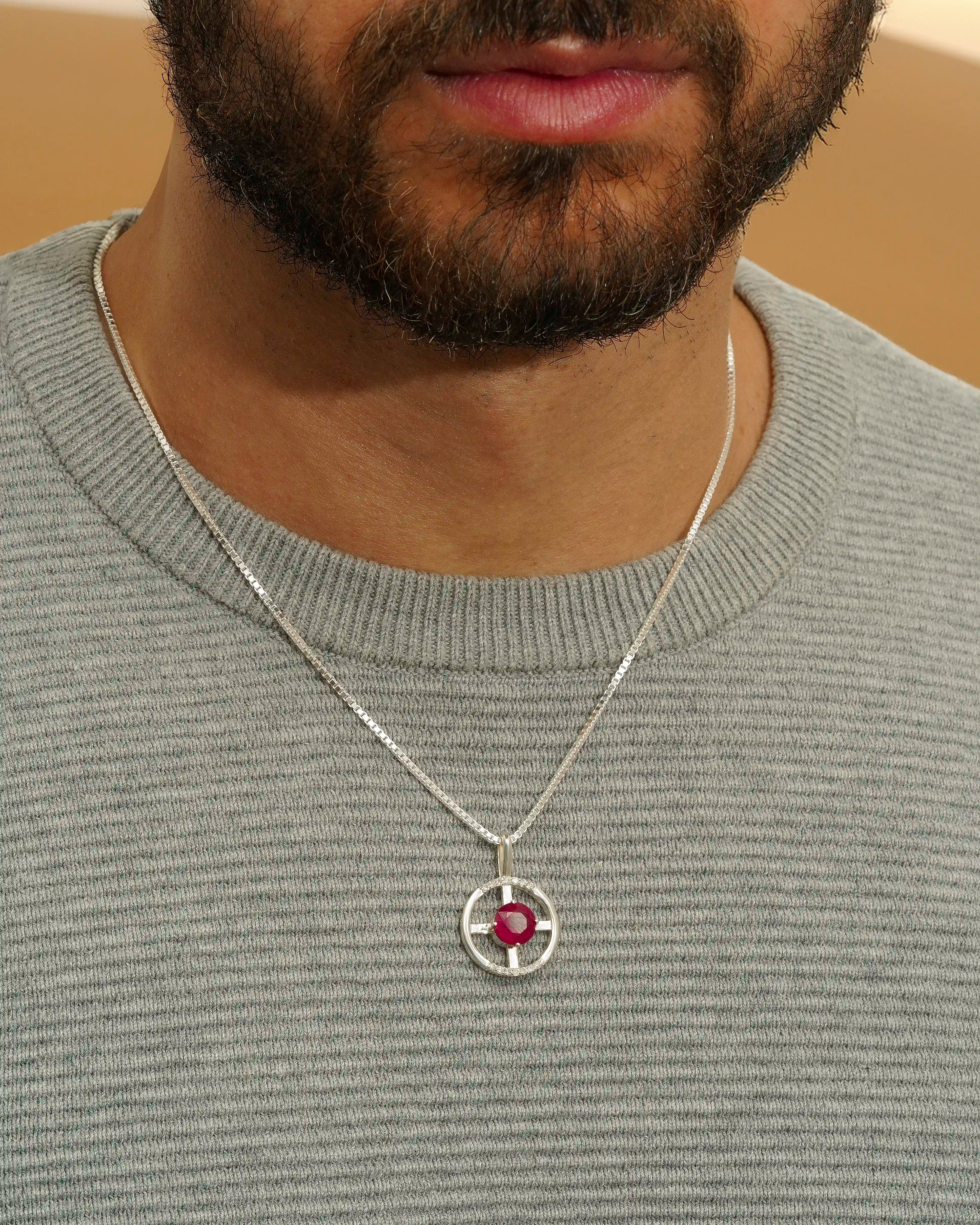 Colar Arc - Rubi + Diamantes