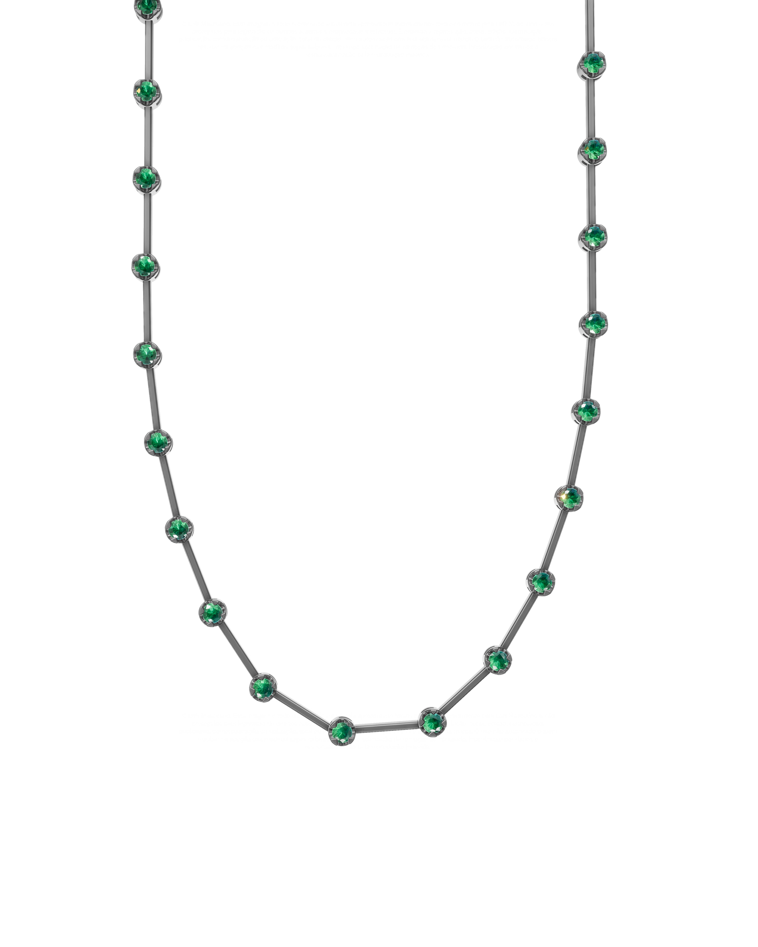 Colar Riviera Fio Faca Esmeraldas 2mm 3pts