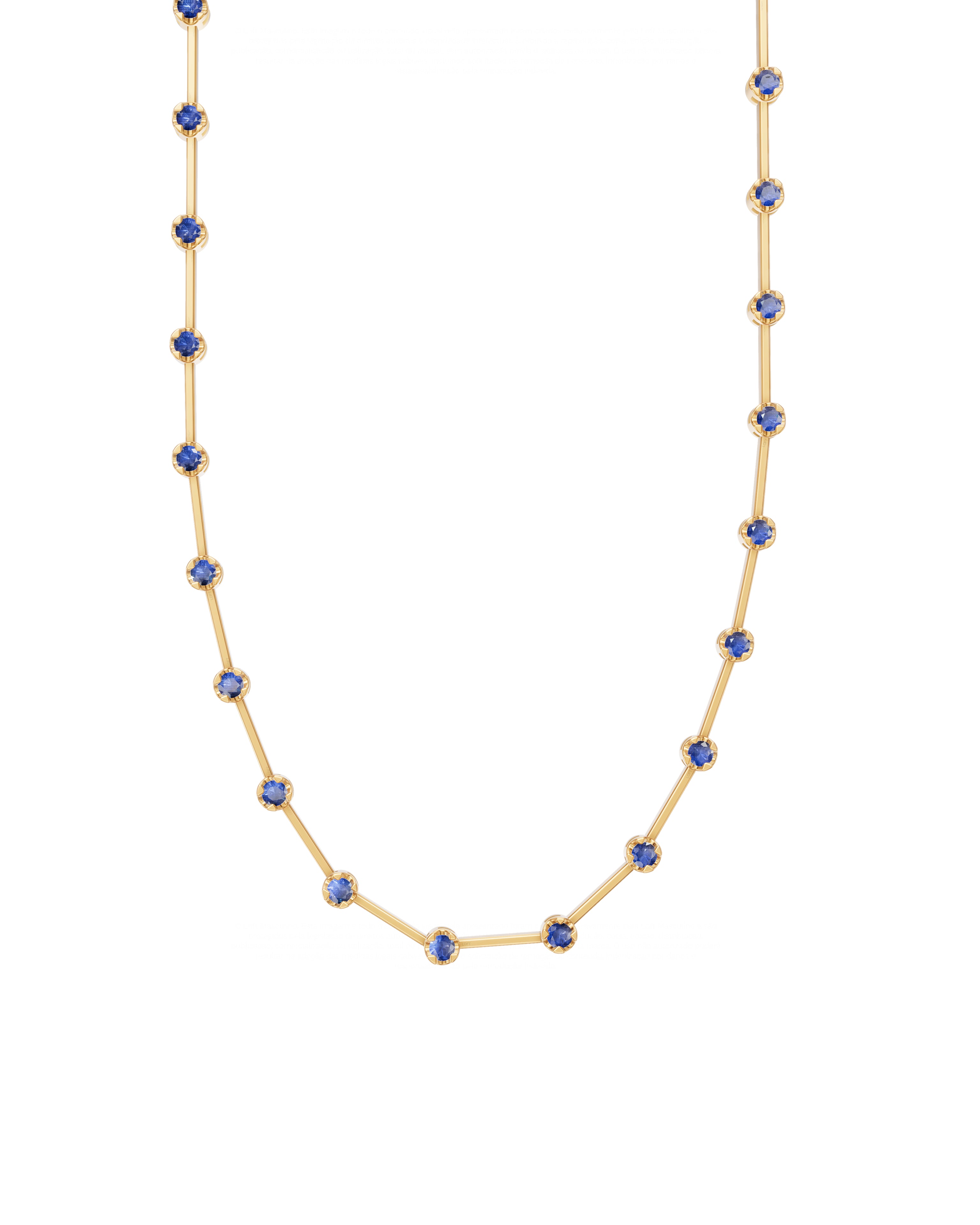 Colar Riviera Fio Faca Safiras 2mm 3pts
