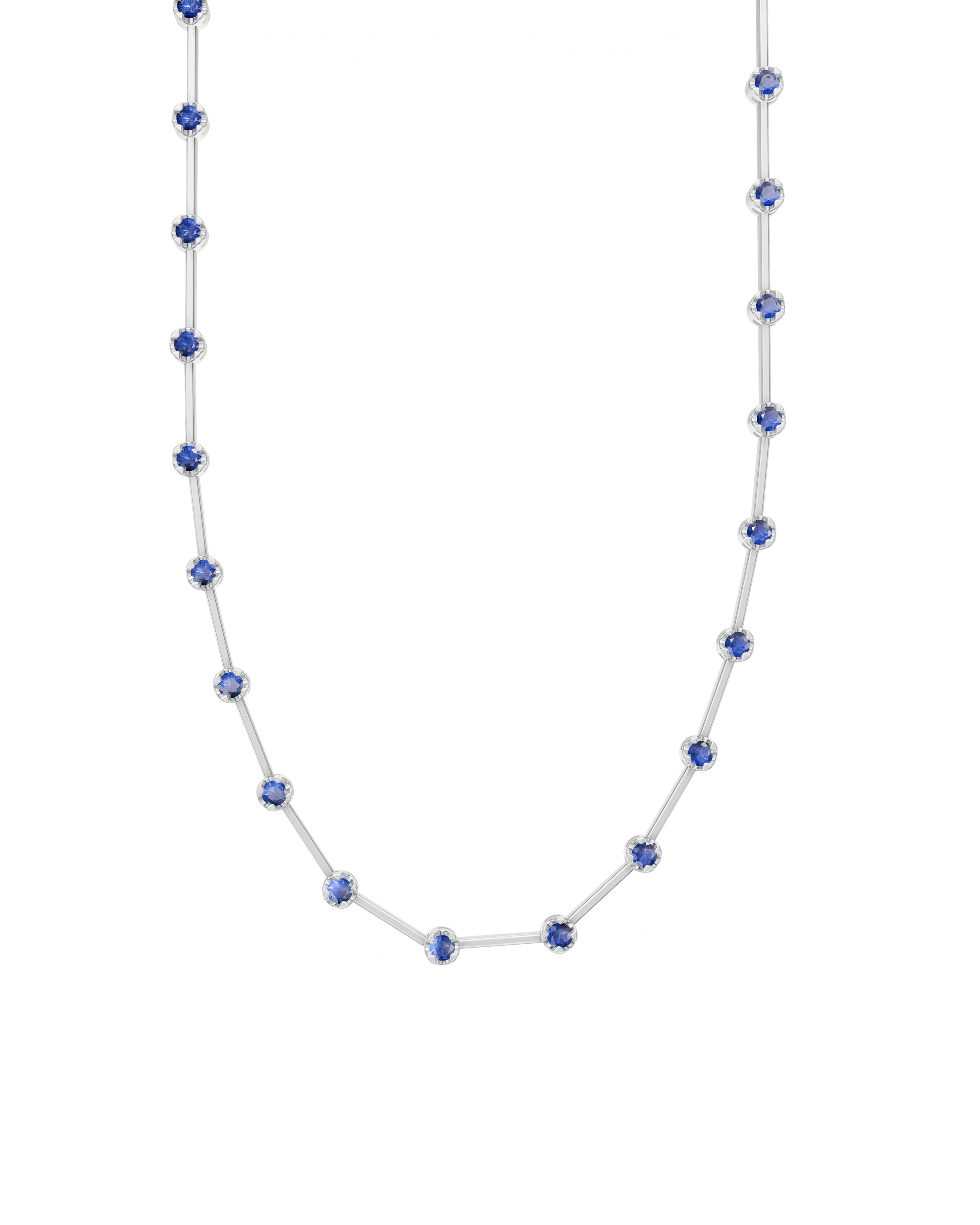 Colar Riviera Fio Faca Safiras 2mm 3pts