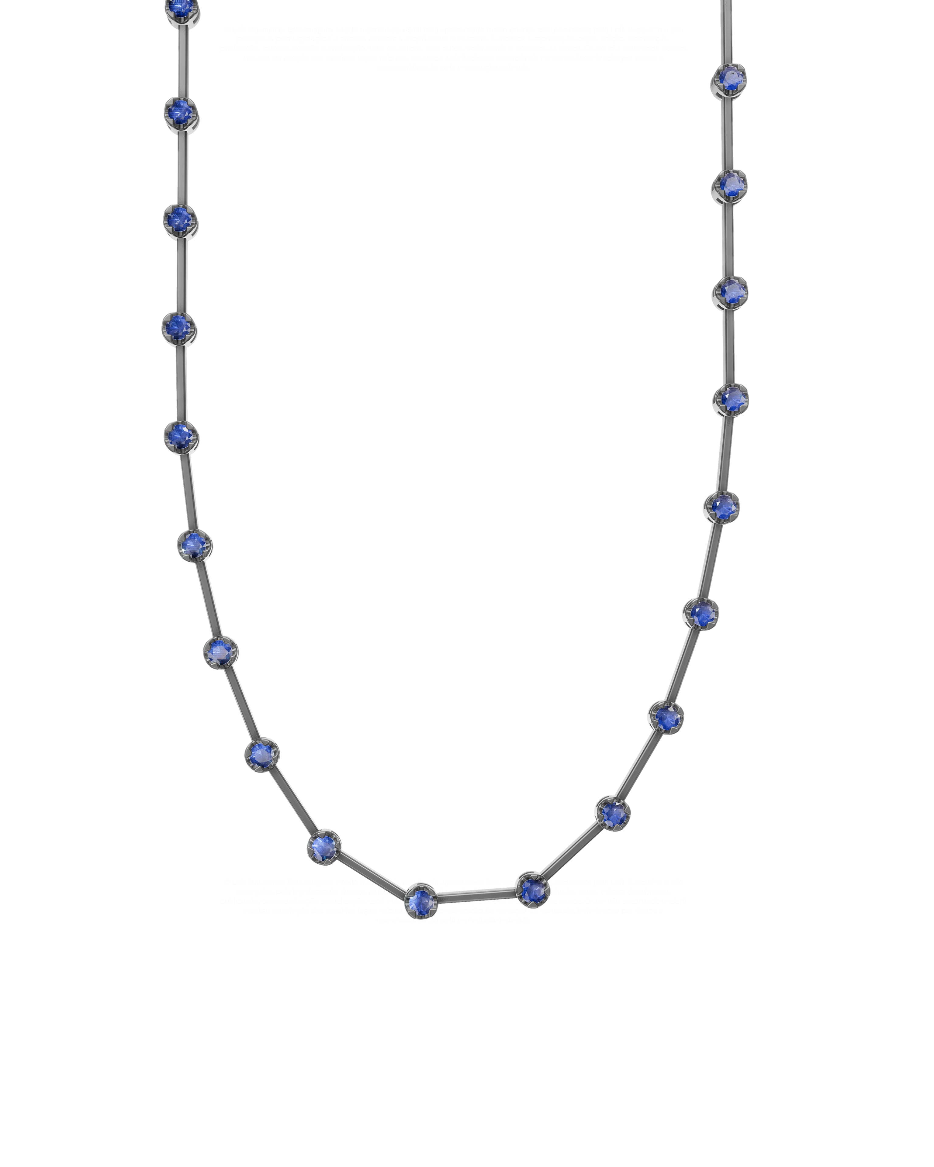 Colar Riviera Fio Faca Safiras 2mm 3pts