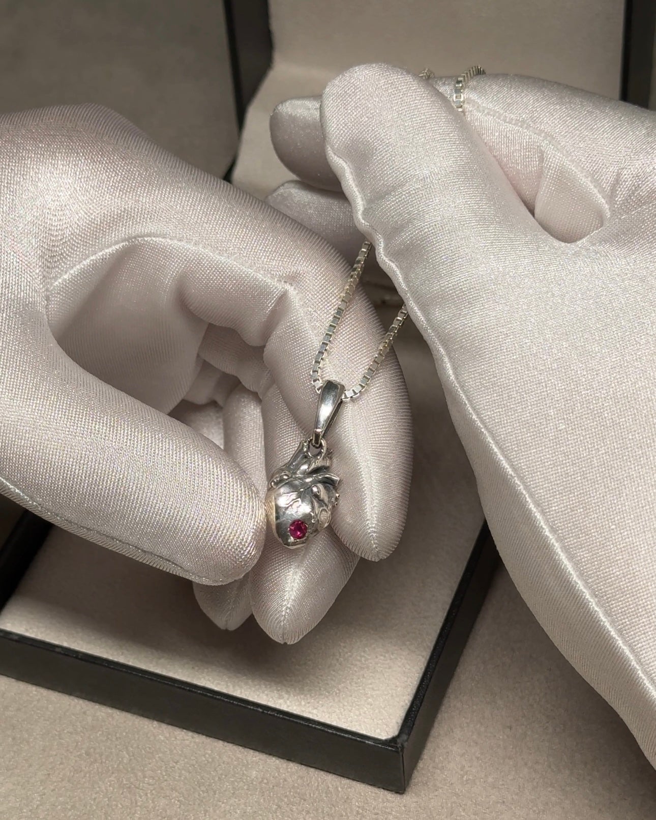 Pingente Coração - Rubi