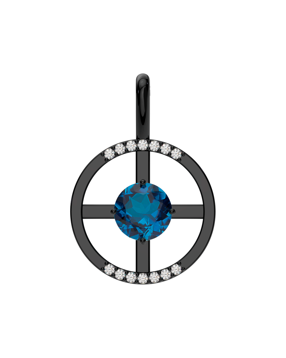 Pingente Arc - Topázio London + Diamantes