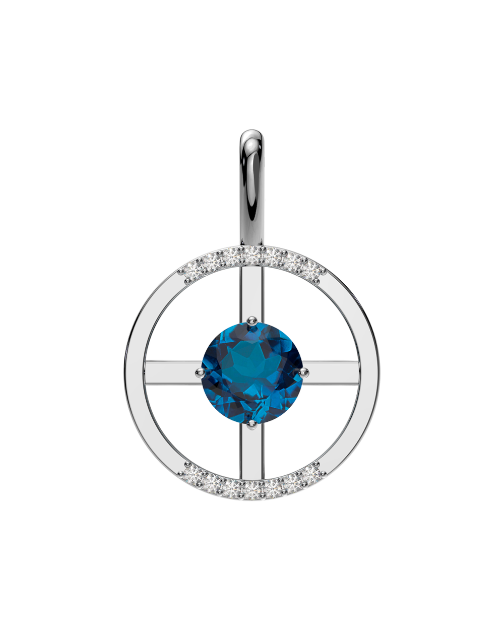 Pingente Arc - Topázio London + Diamantes