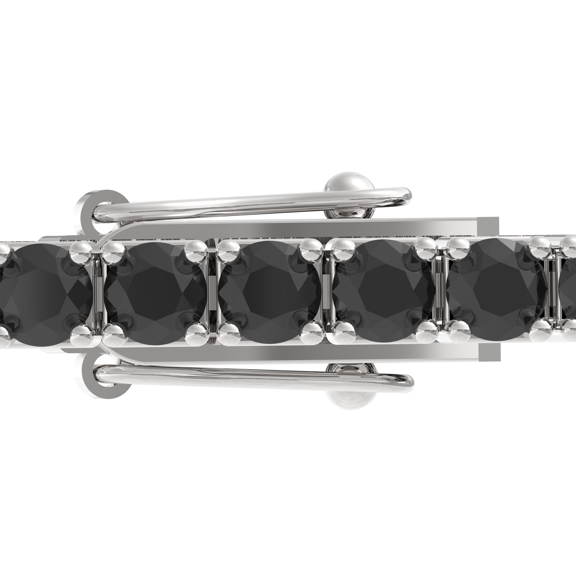 Pulseira Riviera Diamantes Negros 2mm 3pts