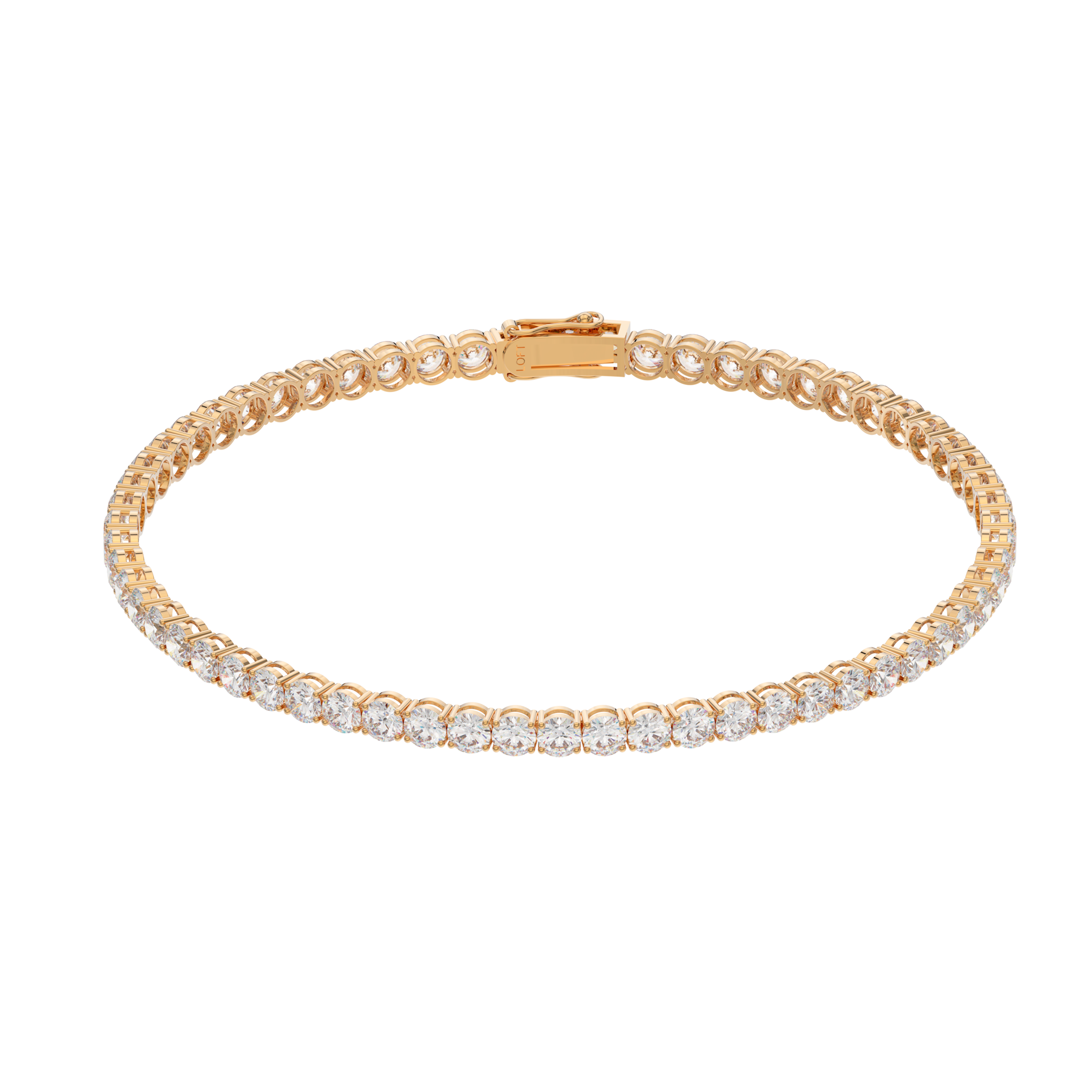 Pulseira Riviera em Ouro 18k e Diamantes 3mm 10pts