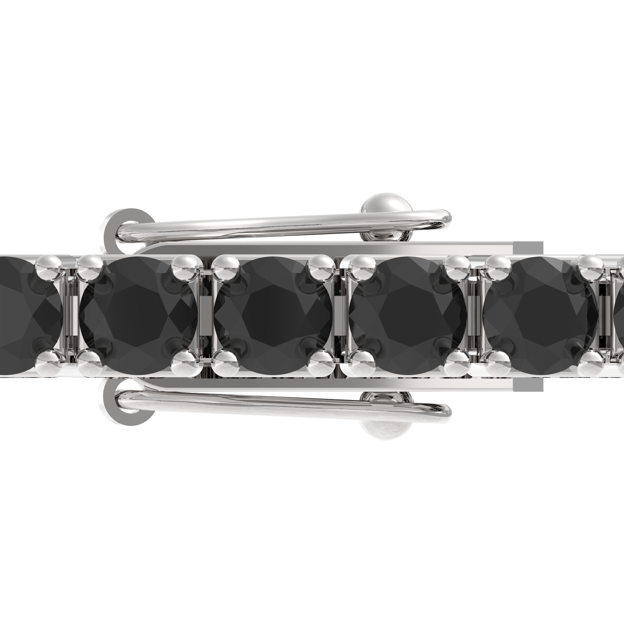 Pulseira Riviera Espinélios Negros 3mm