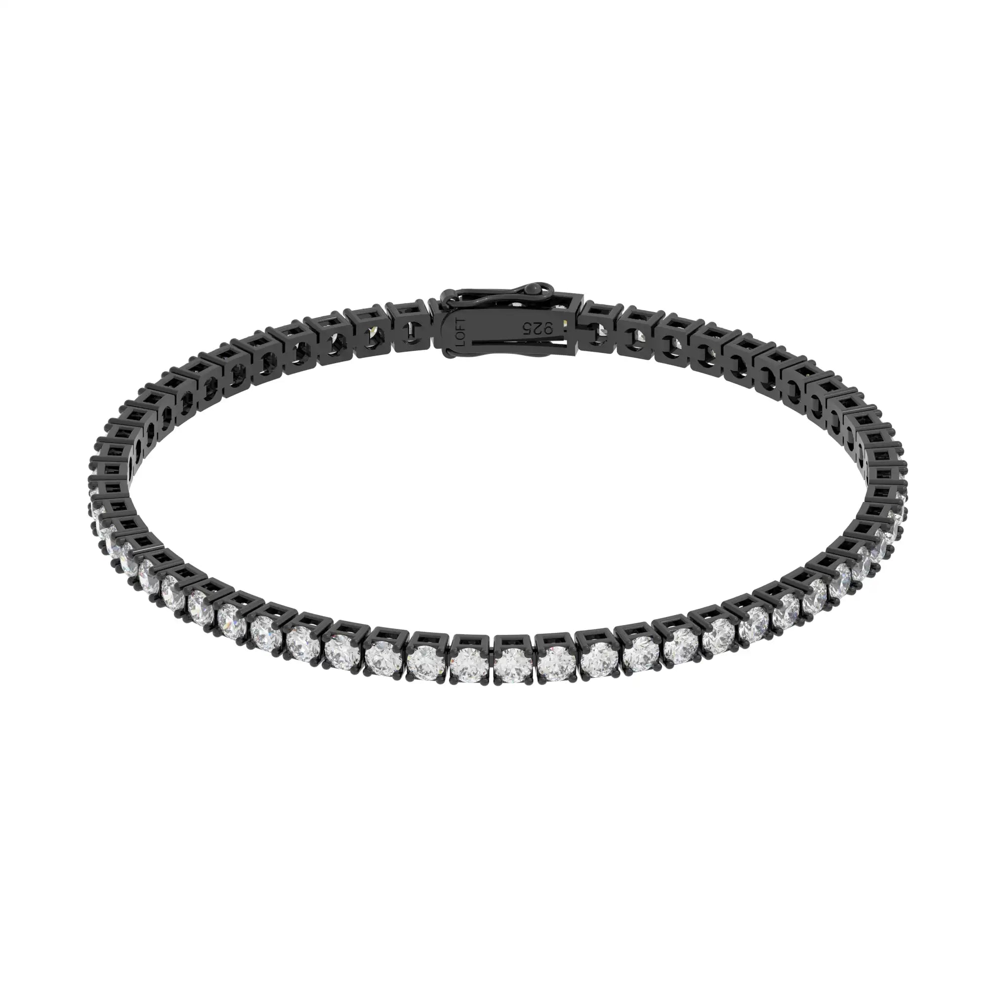 Pulseira Riviera Topázios Incolores 3mm