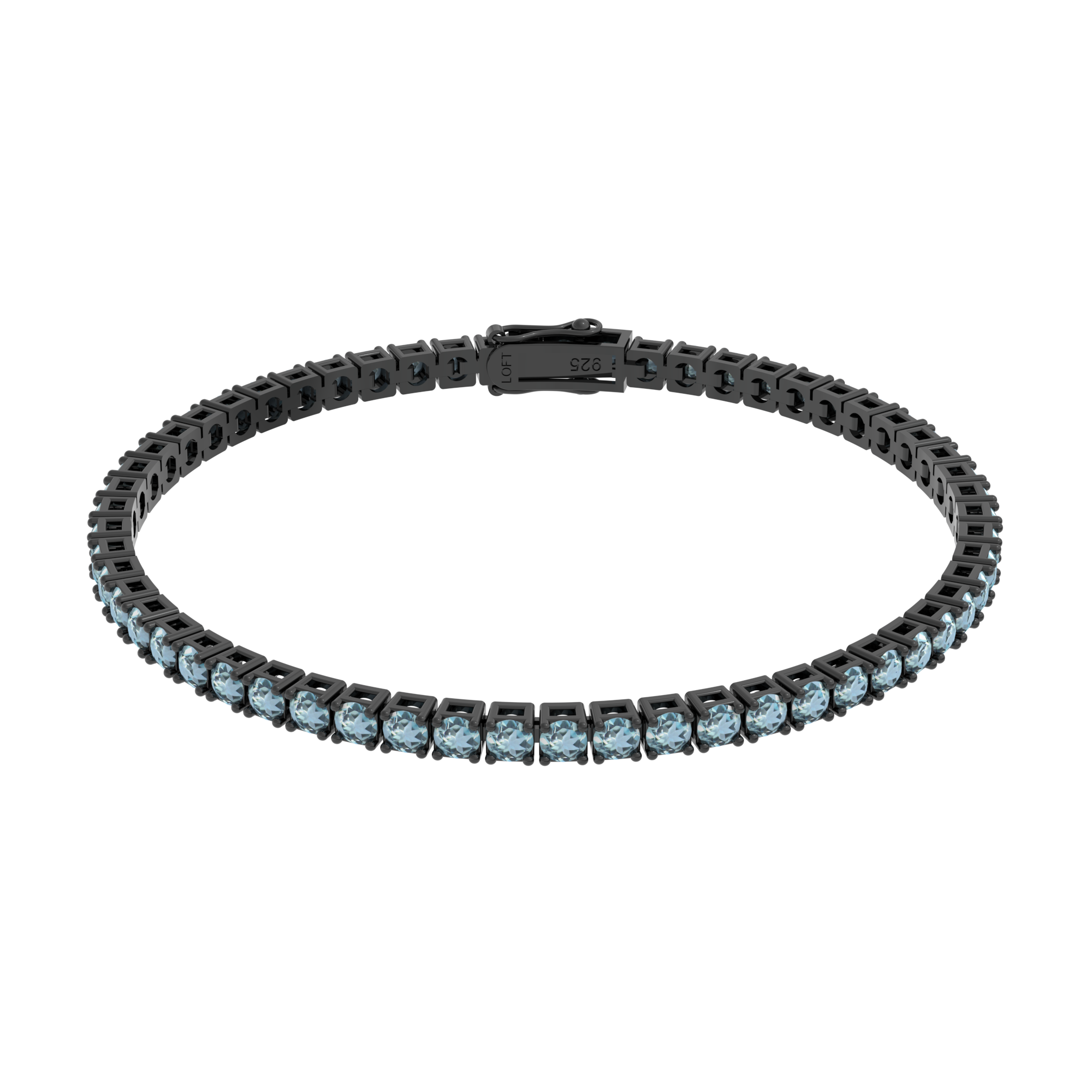Pulseira Riviera Topázio Sky 3mm
