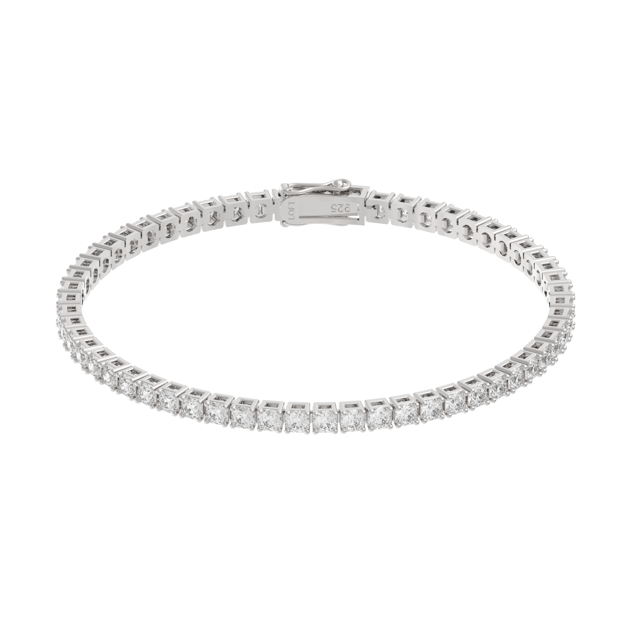 Pulseira Riviera Zircônias Brancas 3mm