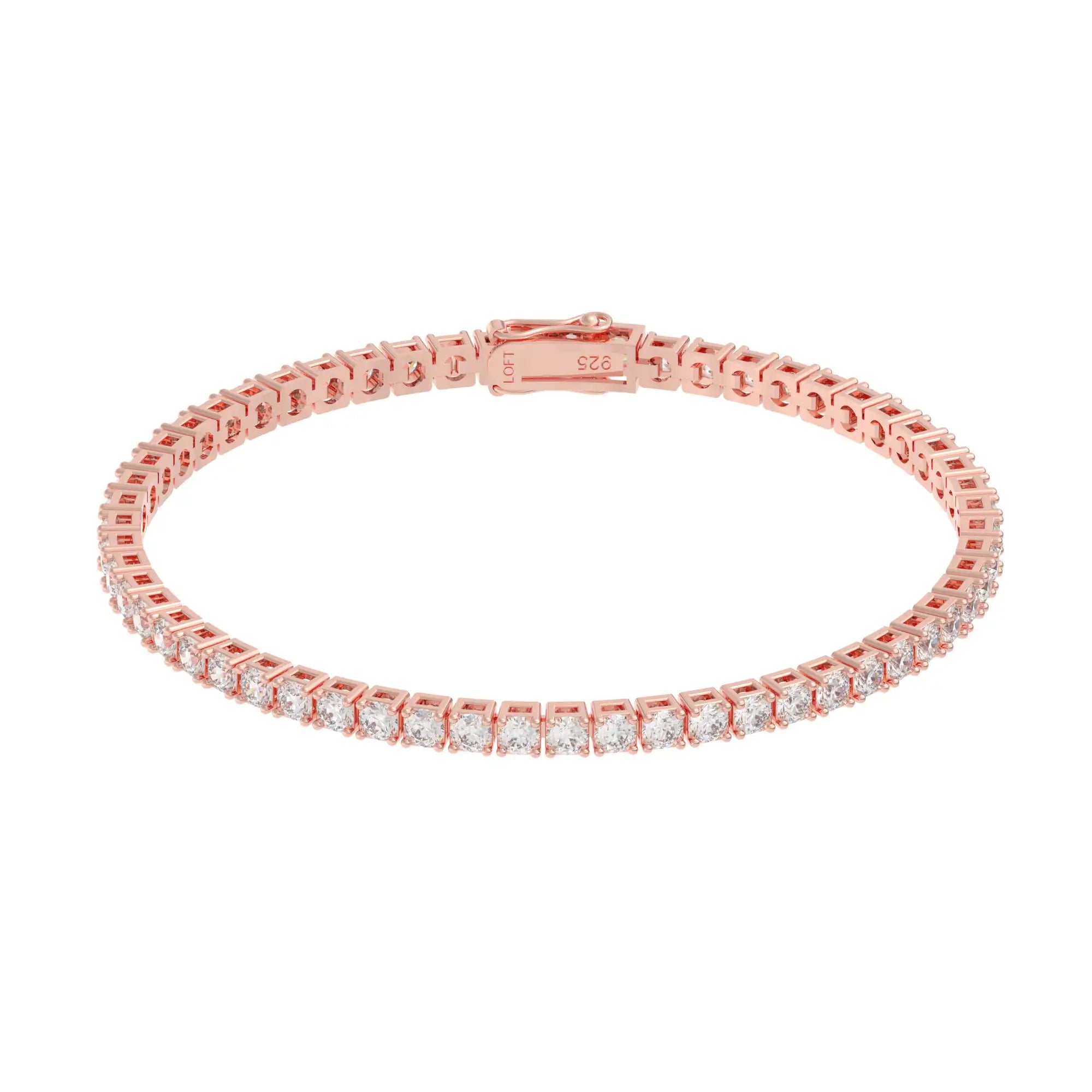 Pulseira Riviera Topázios Incolores 3mm