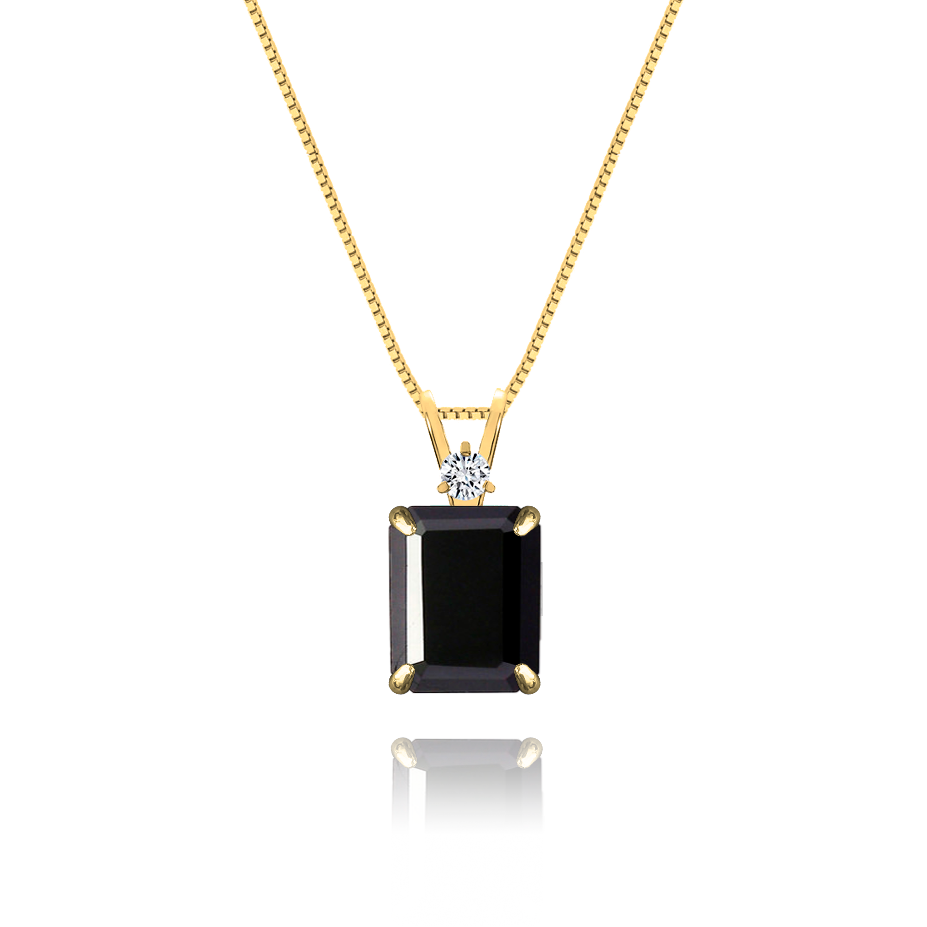 Colar Ônix + Diamante