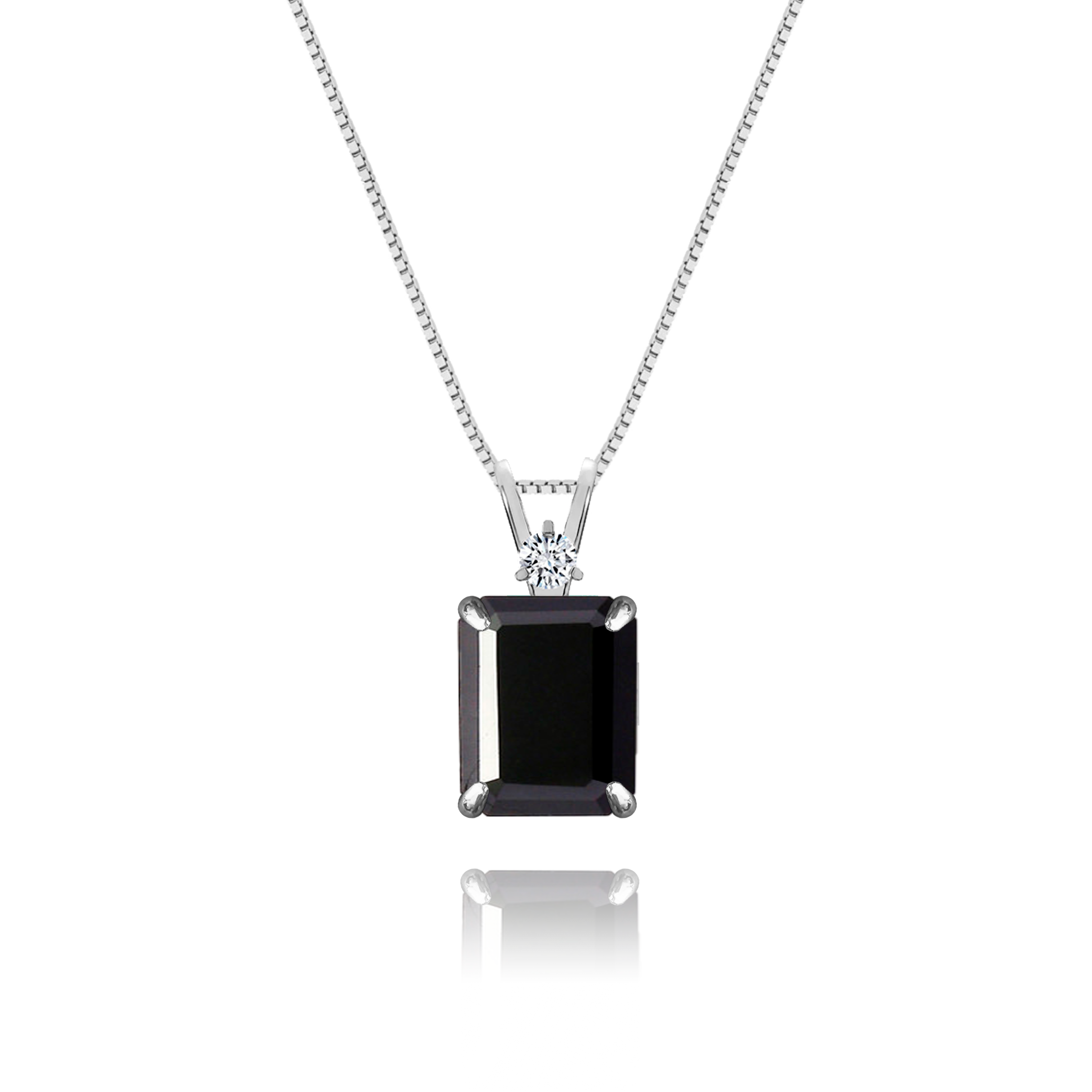 Colar Ônix + Diamante