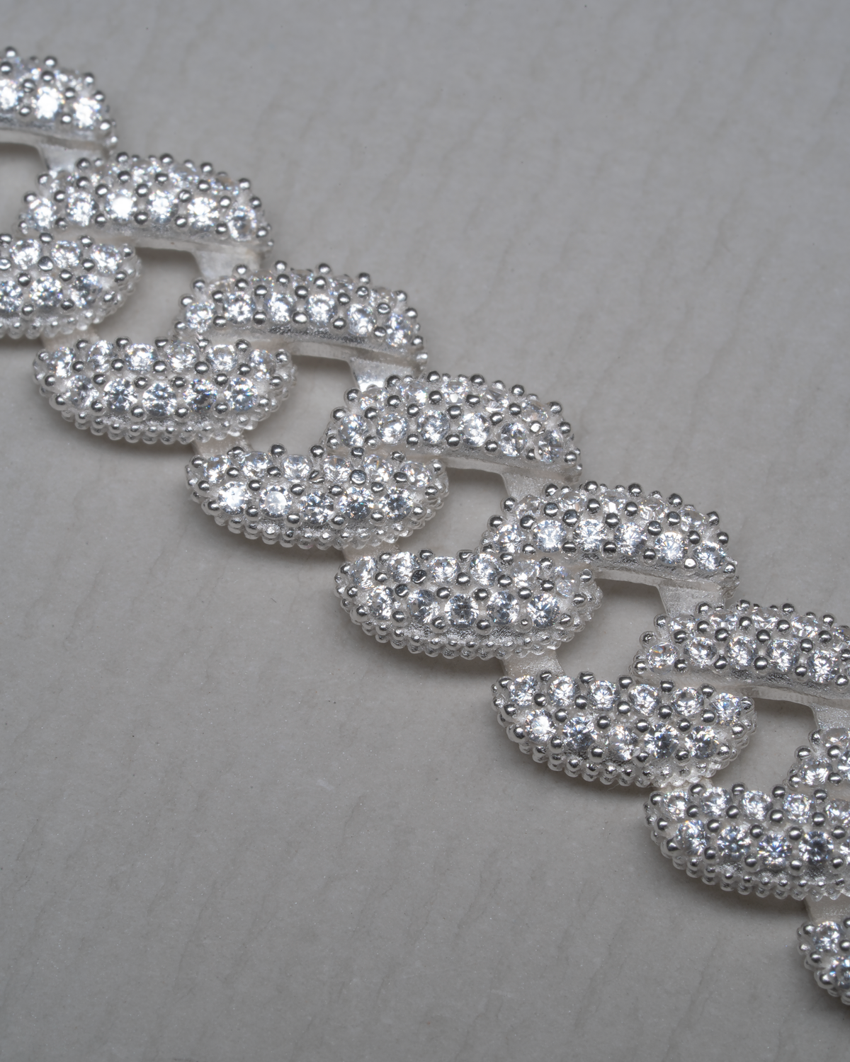 Colar Cubano Miami Zircônias Brancas