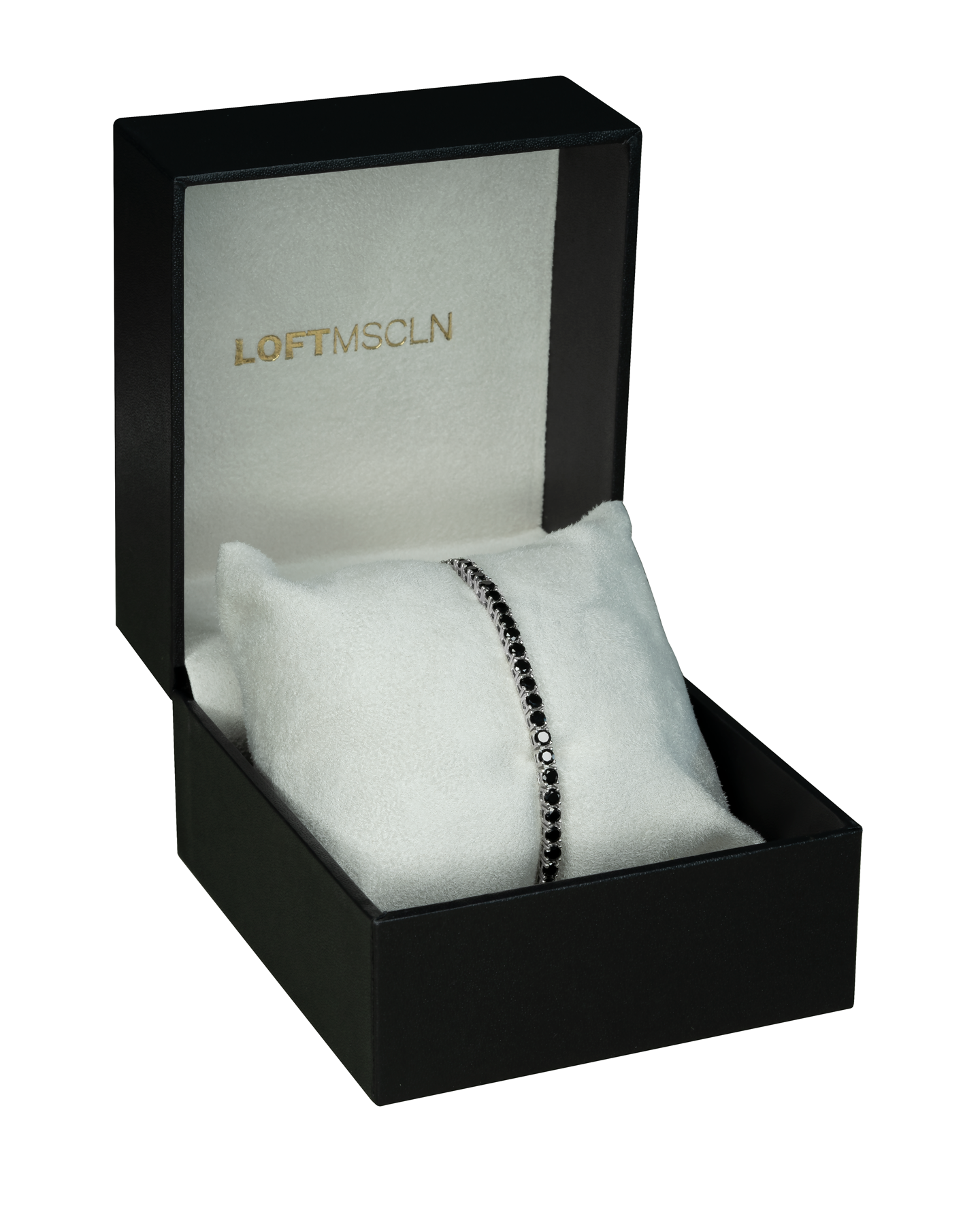 Pulseira Riviera Espinélios Negros 3mm