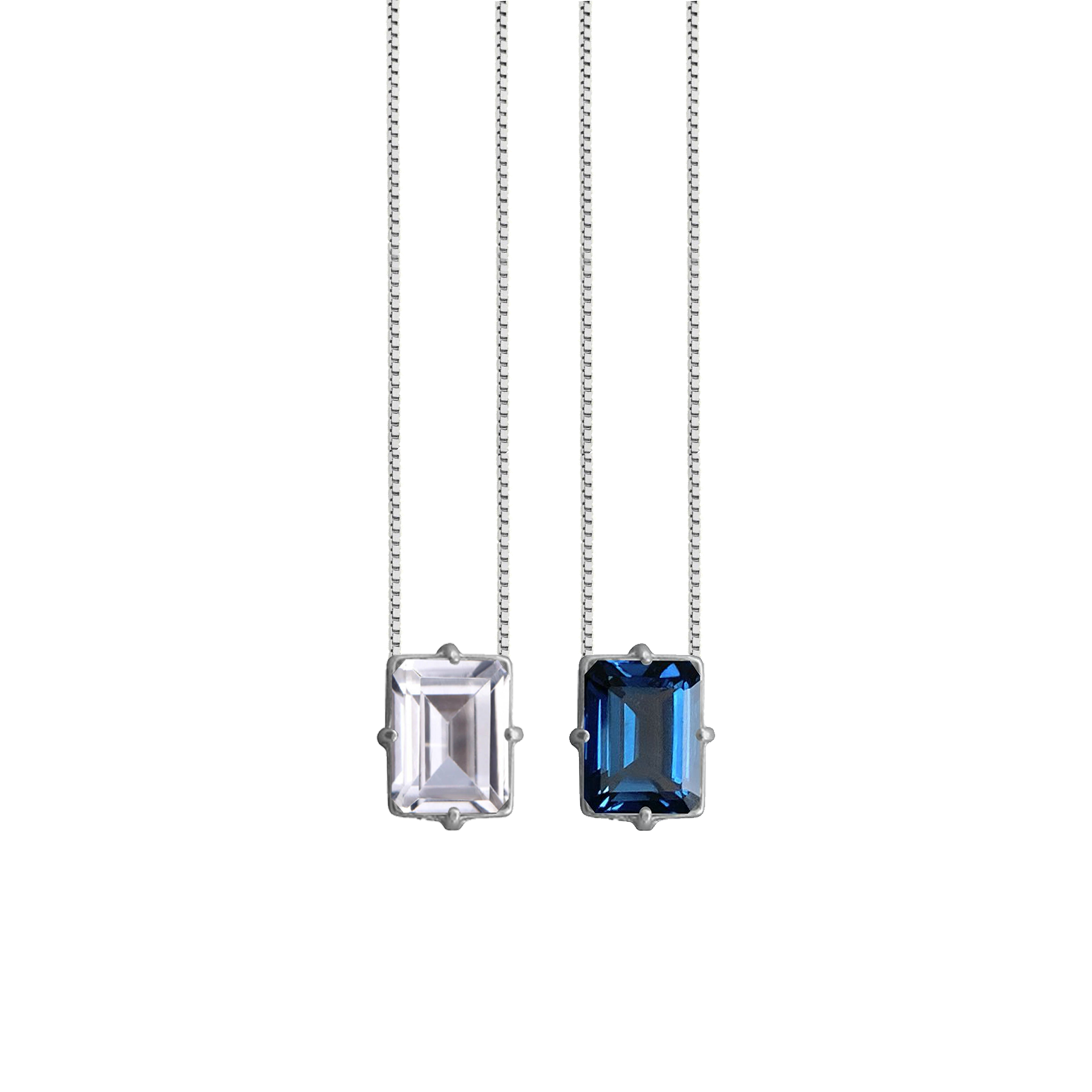 Escapulário Duplo White & Blue (Navy)