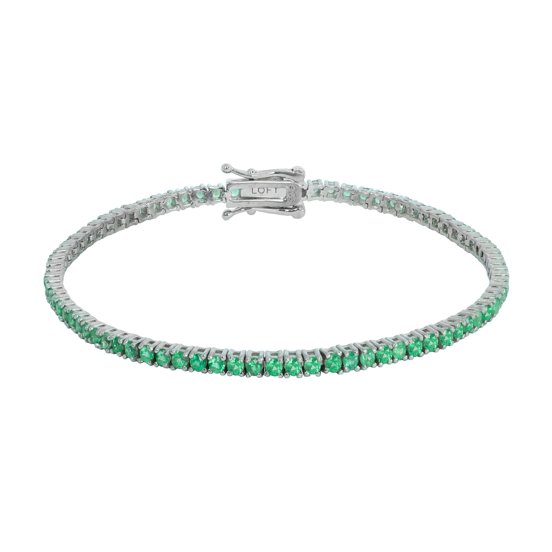 Pulseira Riviera Esmeralda 2mm