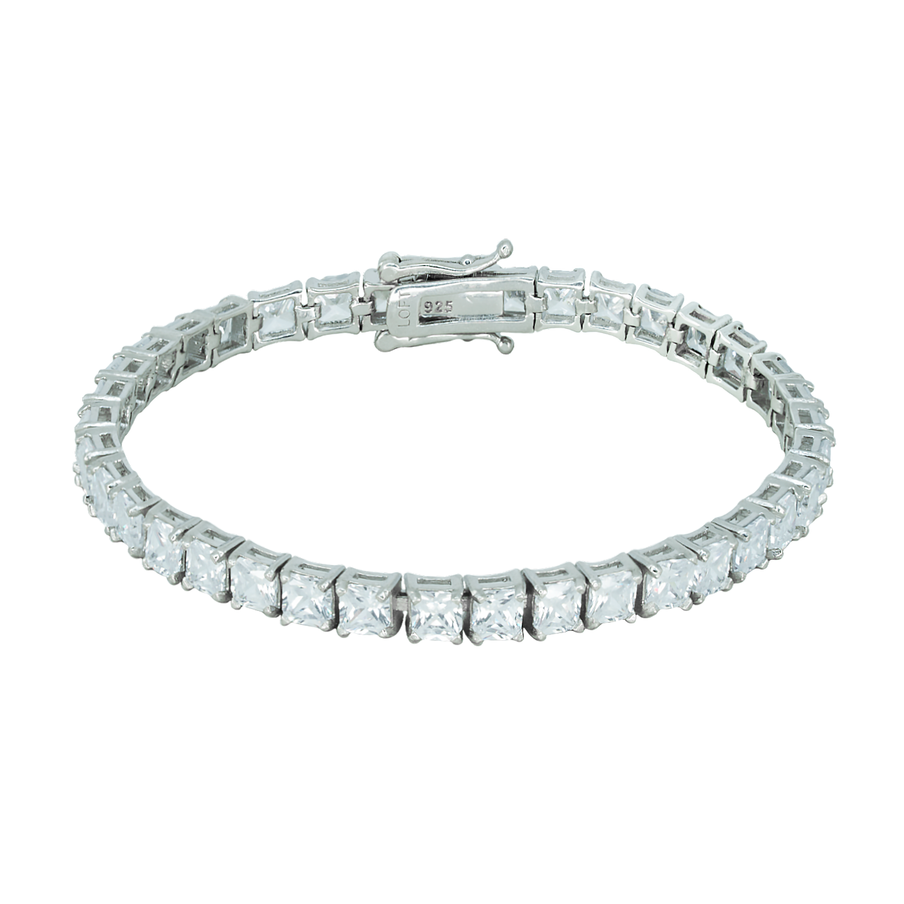 Pulseira Riviera Zircônia Branca 4mm