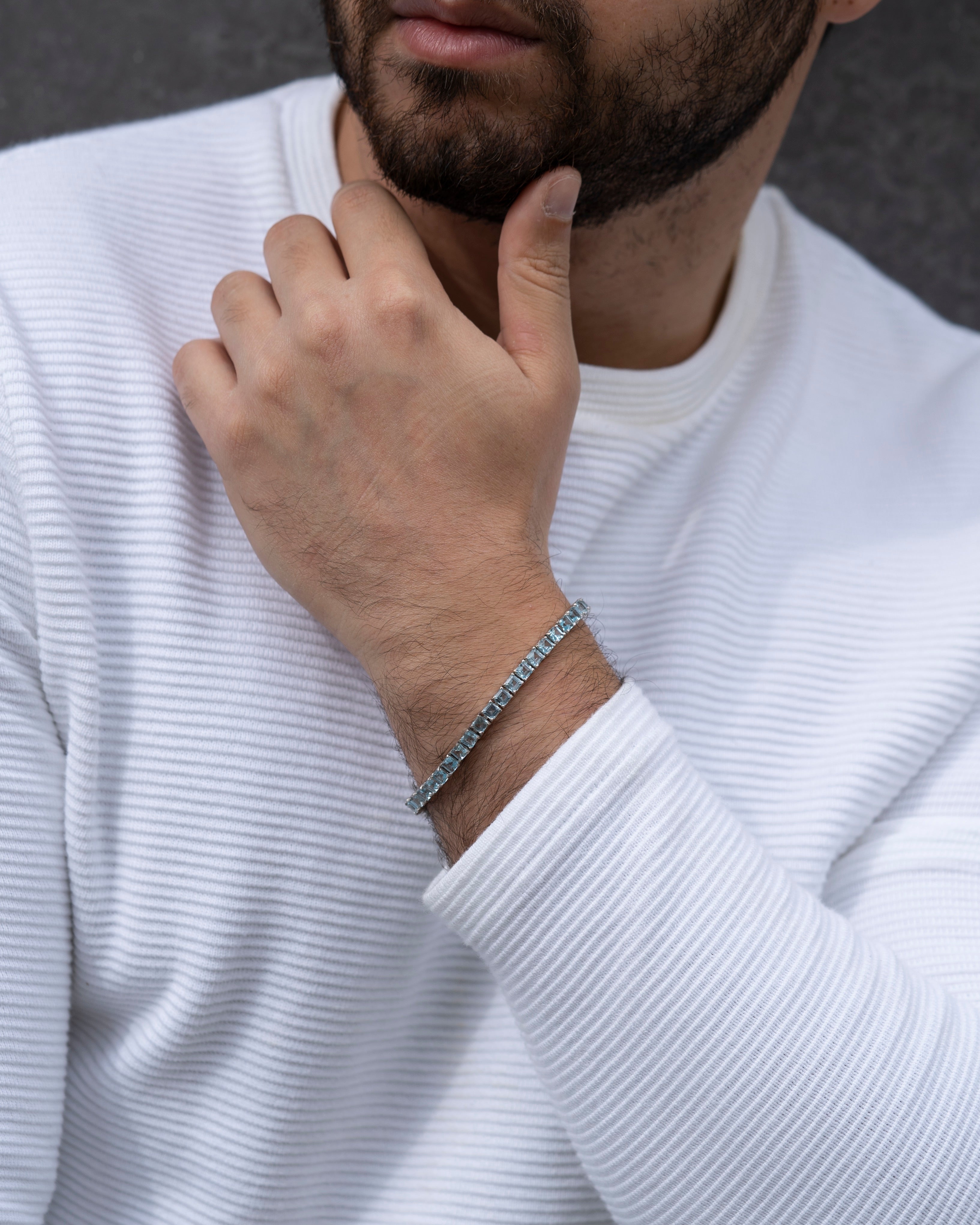 Pulseira Riviera Topázio Sky 4mm