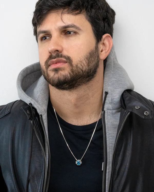 Pingente Octogonal Topázio Sky