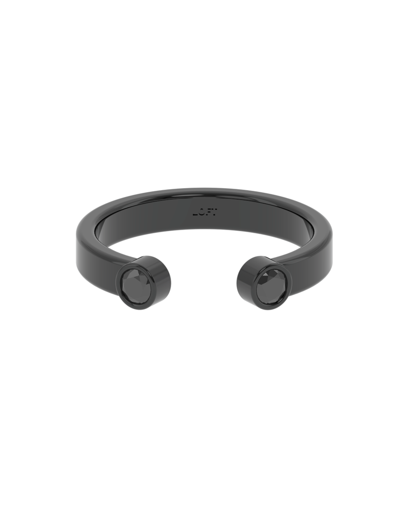 Anel Duo - Diamante Negro