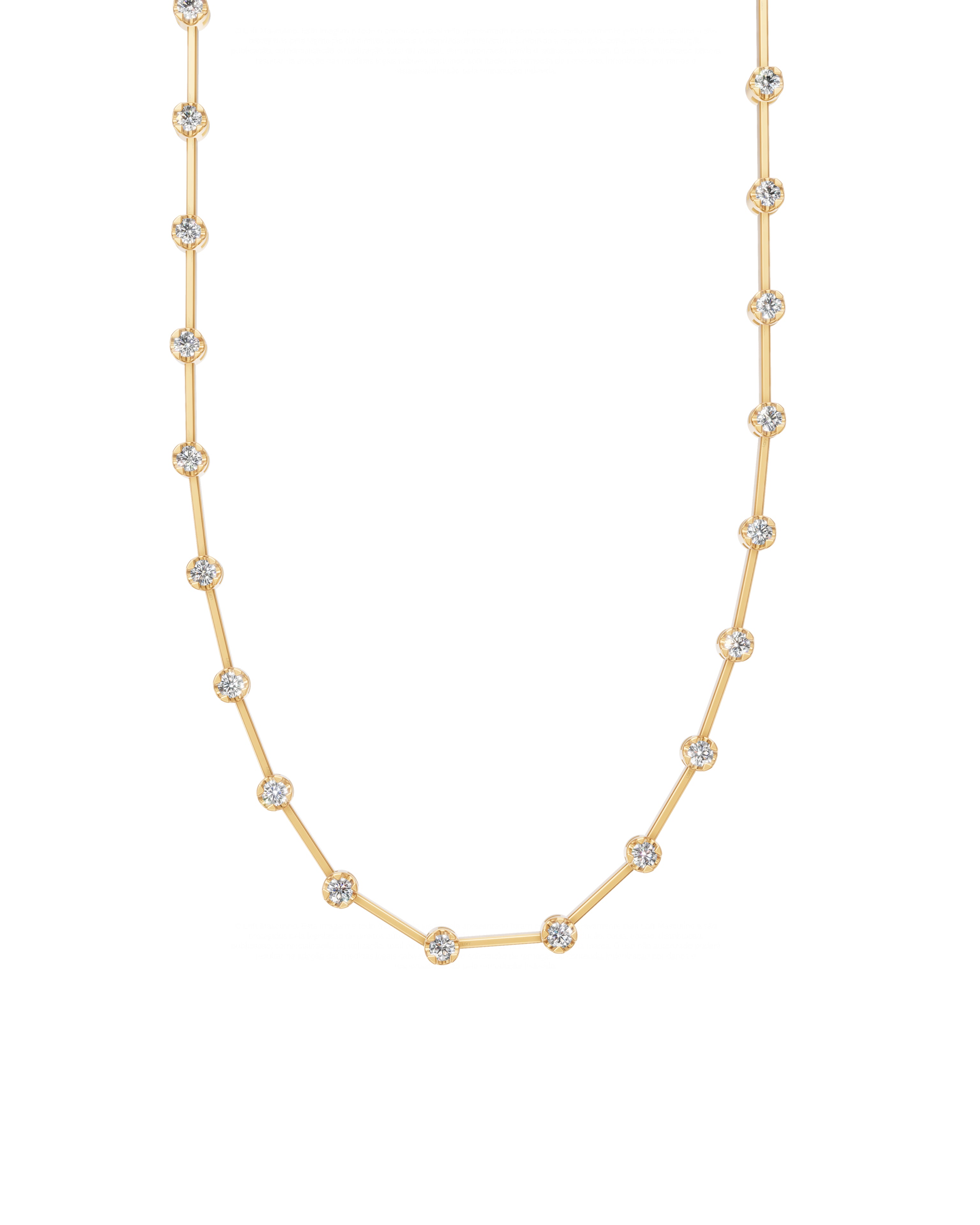 Colar Riviera Fio Faca Diamantes 2mm 3pts