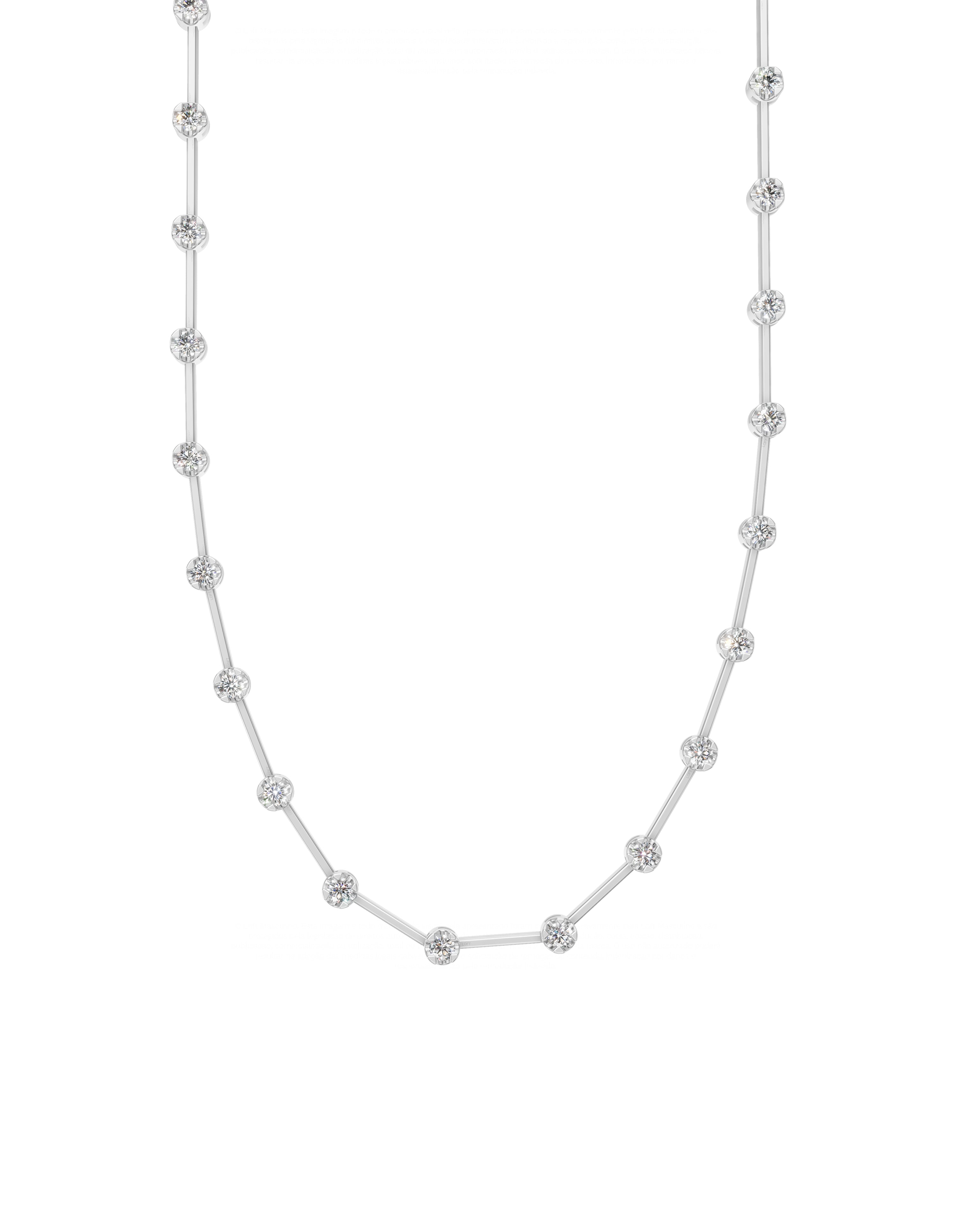 Colar Riviera Fio Faca Diamantes 2mm 3pts
