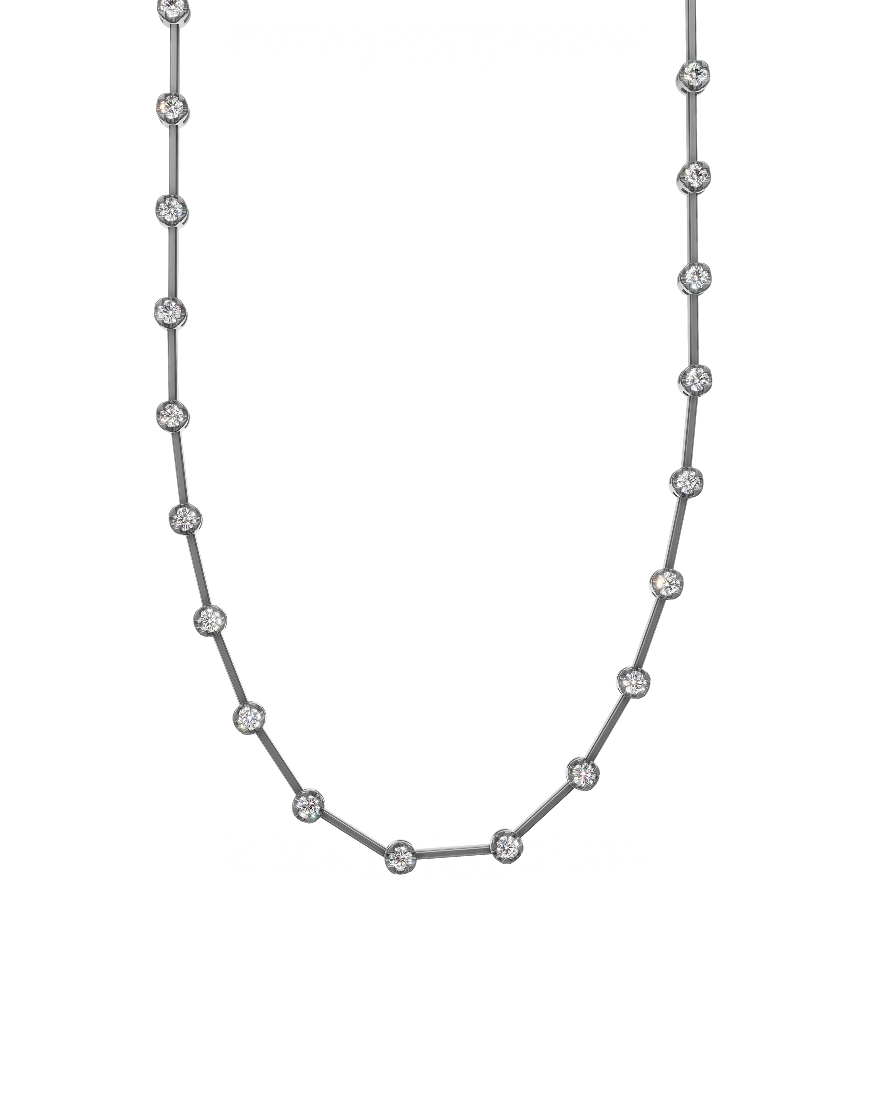 Colar Riviera Fio Faca Diamantes 2mm 3pts