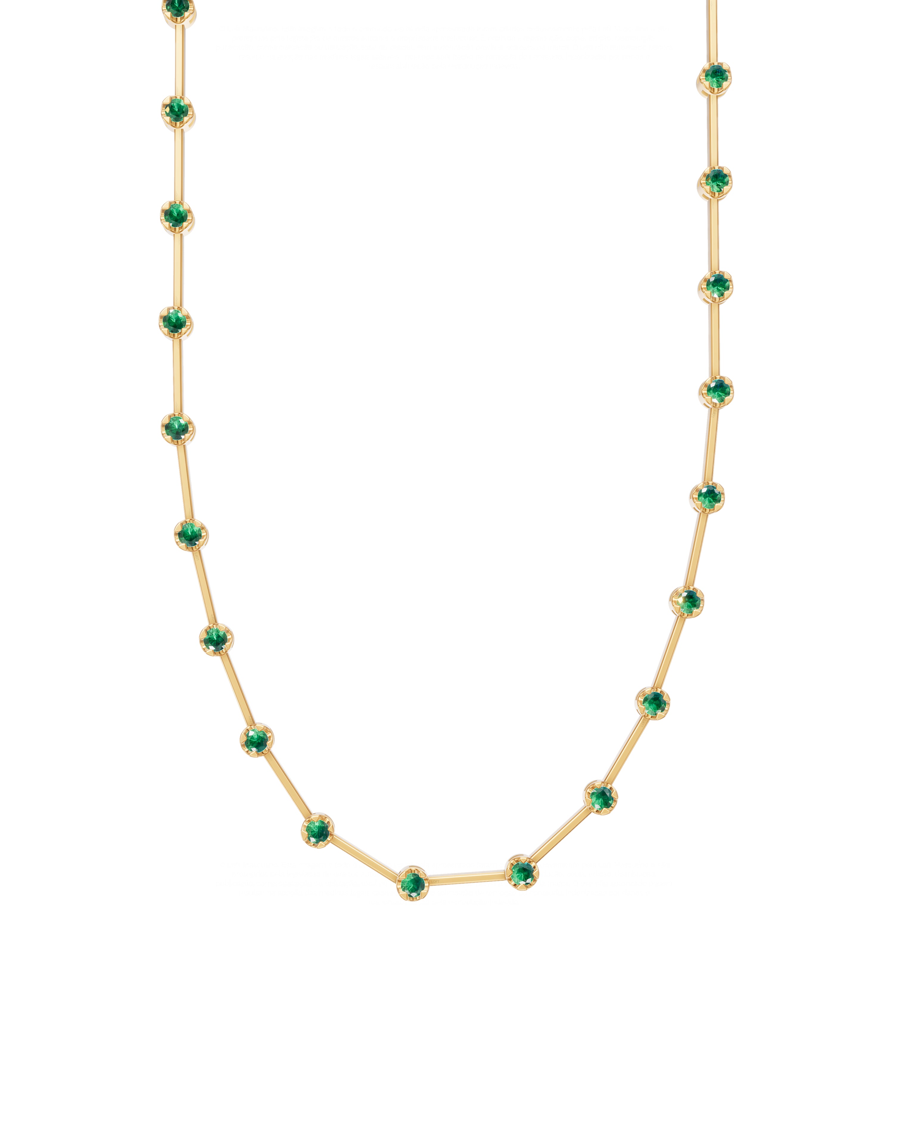 Colar Riviera Fio Faca Esmeraldas 2mm 3pts