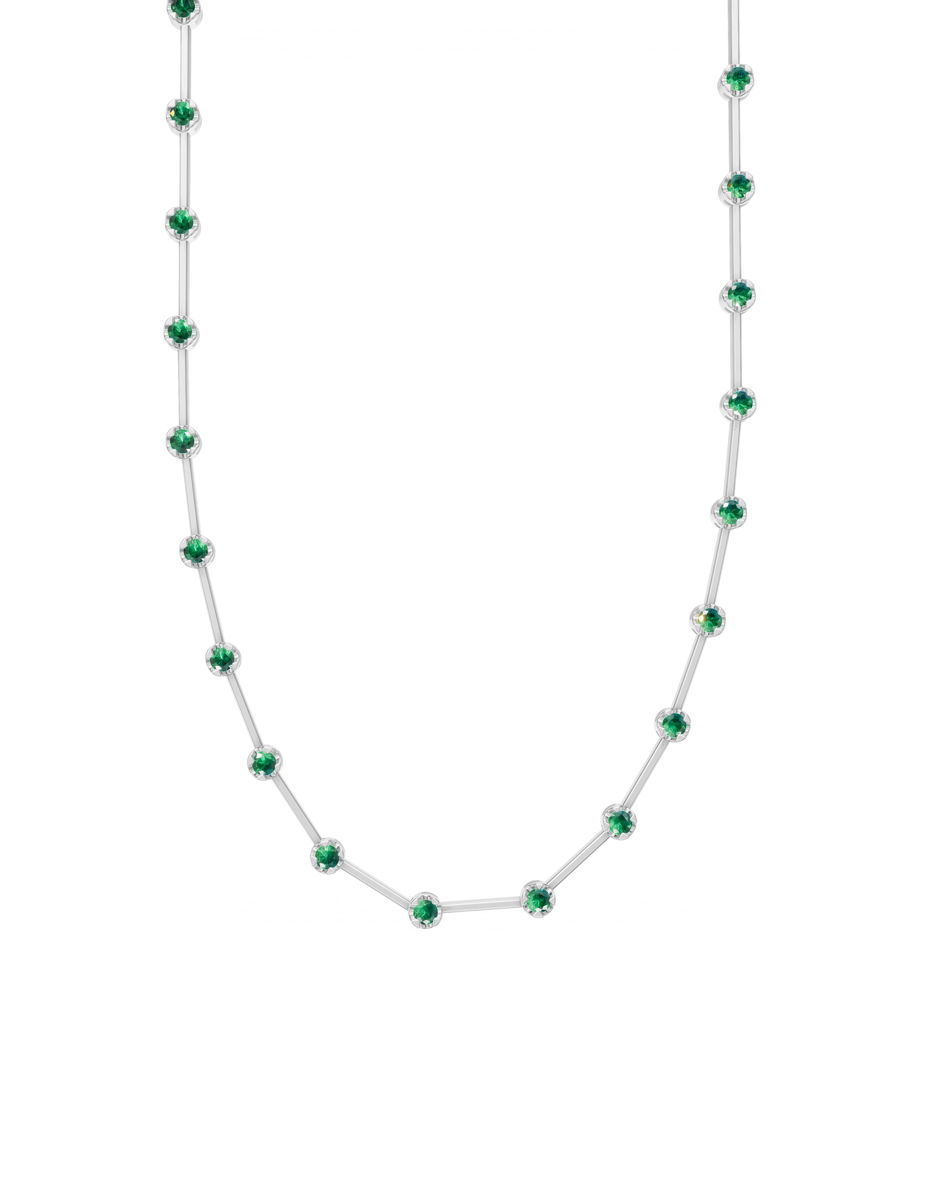 Colar Riviera Fio Faca Esmeraldas 2mm 3pts