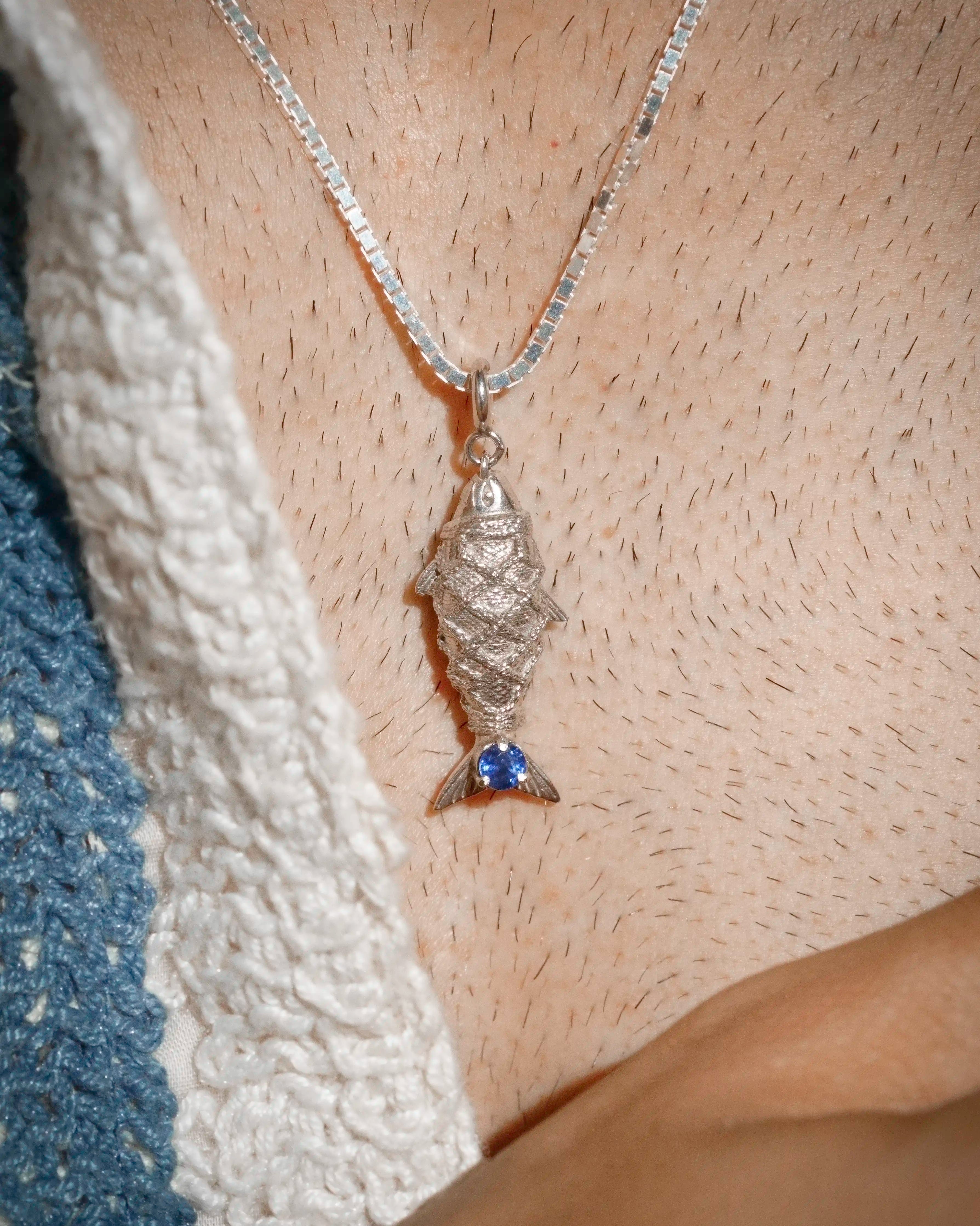 Colar Sardine - Safira
