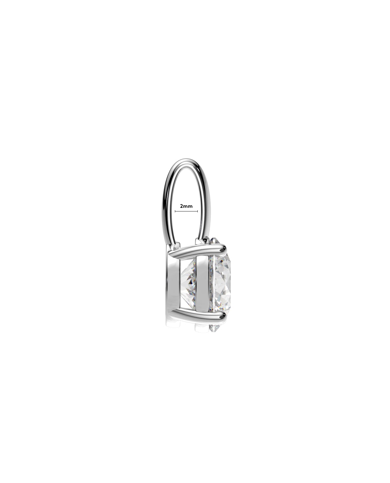 Colar Solitário Diamante de Laboratório 1ct
