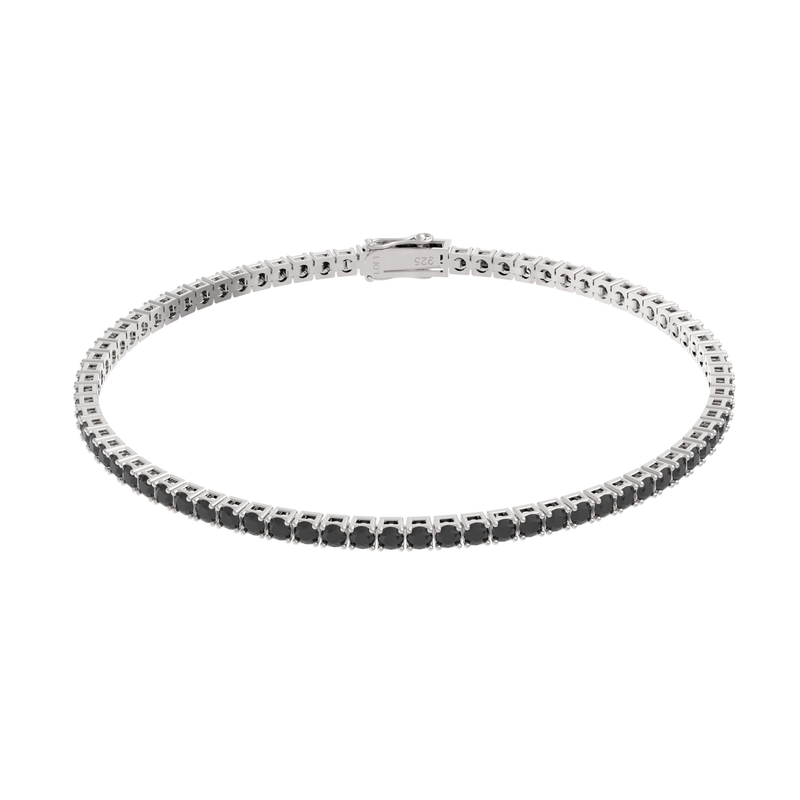 Pulseira Riviera Diamantes Negros 2mm