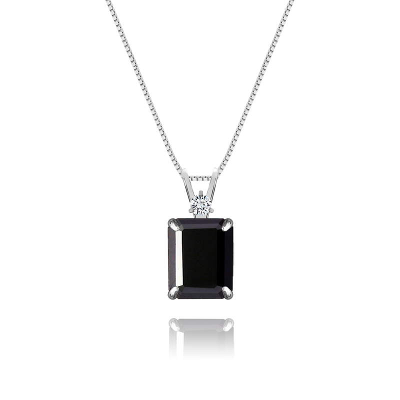 Colar Ônix + Diamante