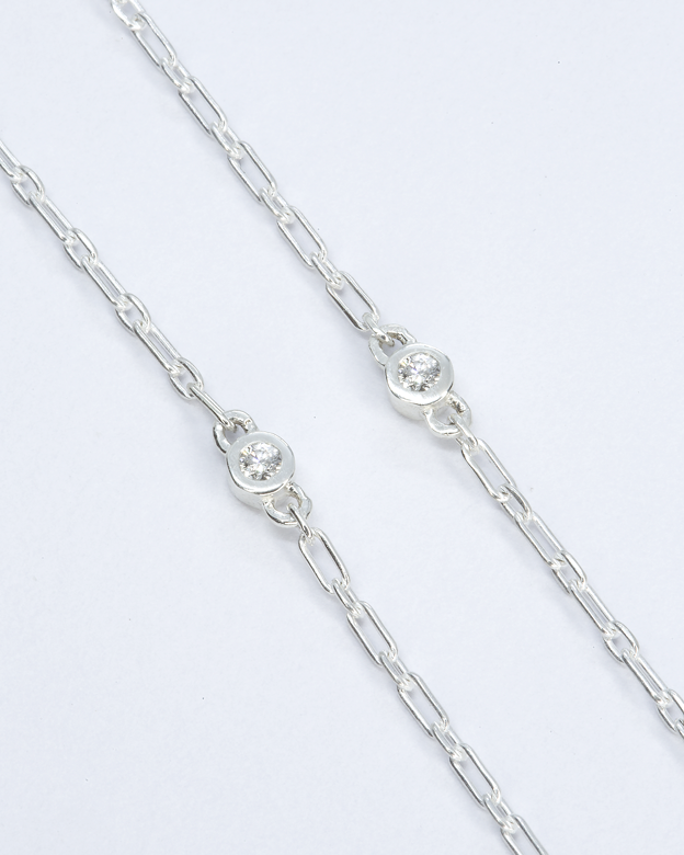Colar Topázio Sky Cushion + 2 Diamantes